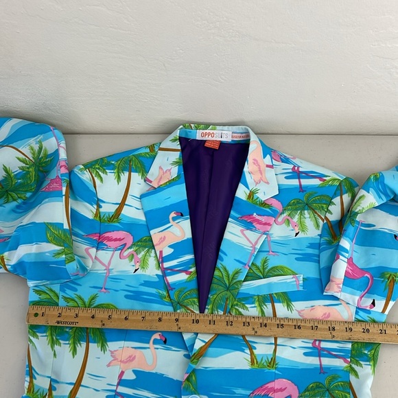 Opposuit Flamingo print jacket only Sz US42 - Picture 9 of 12